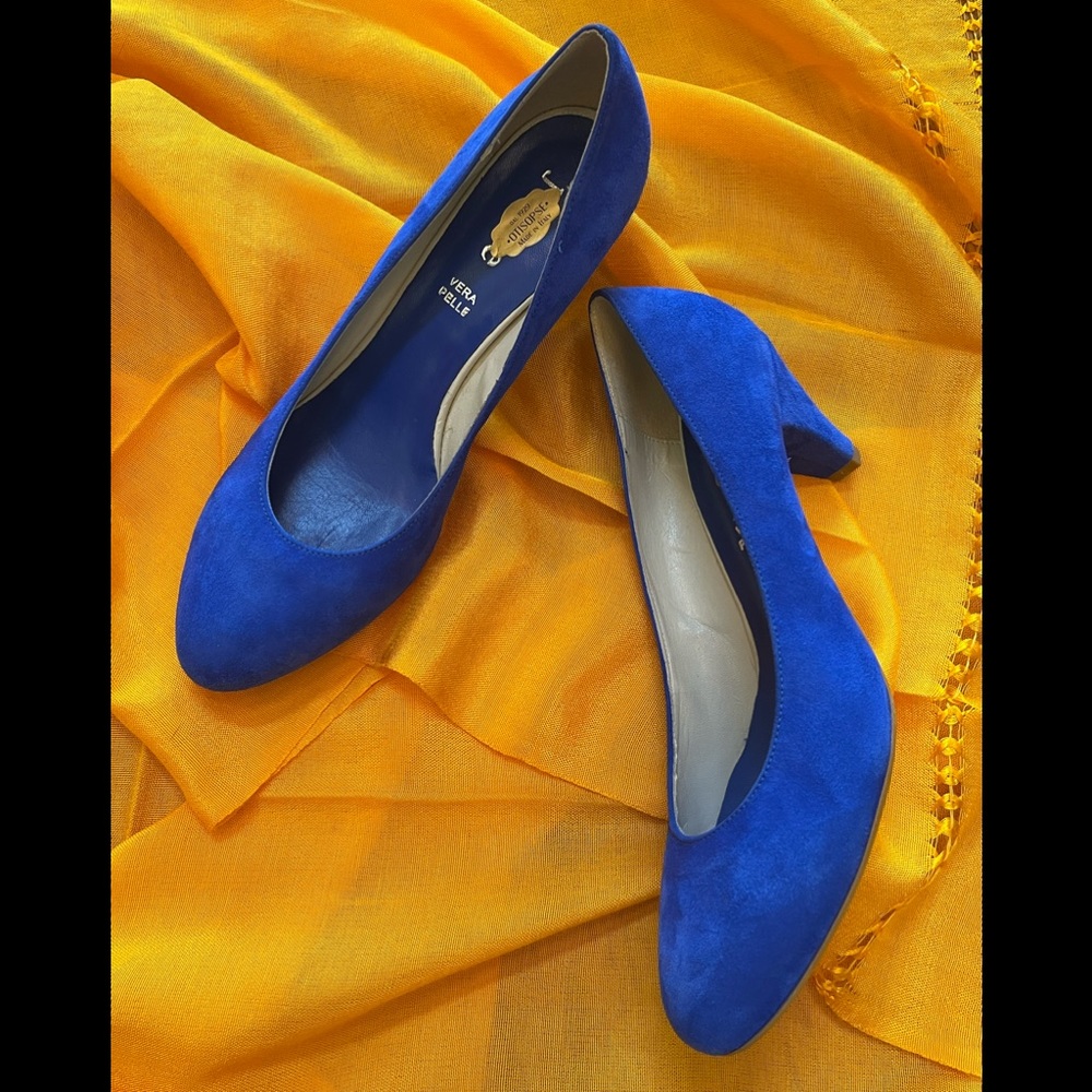 💙 Cobalt Blue Suede Heels by OTISOPSE  41 EUR (10.5 US) Like New
